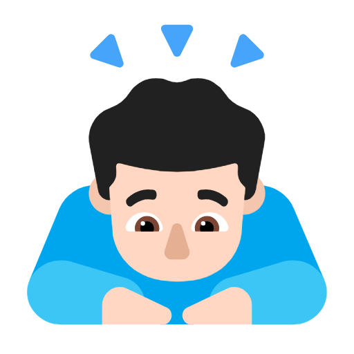 Emoji 🙇🏻‍♂️ Uomo Che Fa Inchino Profondo: Carnagione Chiara su Microsoft Windows 11 23H2.