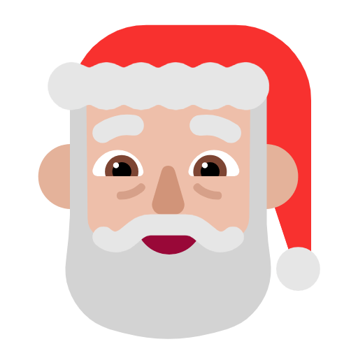 🎅🏼 Emoji Papai Noel: Pele Morena Clara na Microsoft Windows 11 23H2.