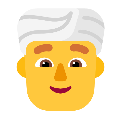 👳‍♂️ Emoji Mann mit Turban Microsoft Windows 11 23H2.