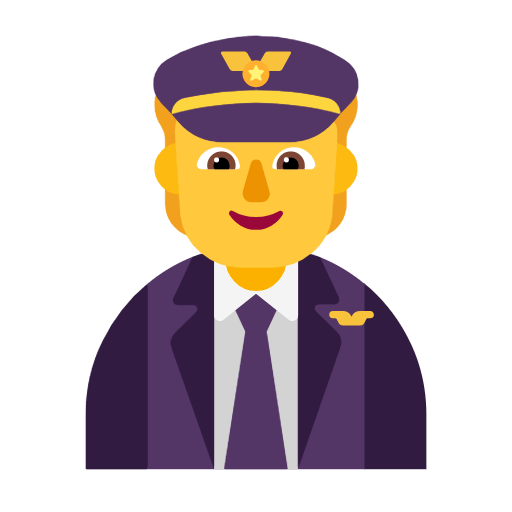 Emoji 🧑‍✈️ Pilota su Microsoft Windows 11 23H2.