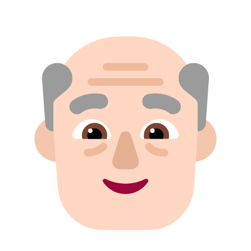 👴🏻 Emoji älterer Mann: helle Hautfarbe Microsoft Windows 11 23H2.