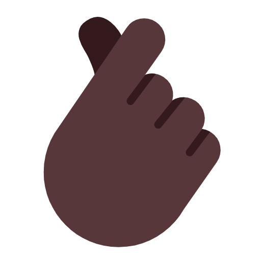 🫰🏿 Emoji Hand Mit Zeigefinger Und Daumen Gekreuzt: dunkle Hautfarbe Microsoft Windows 11 23H2.