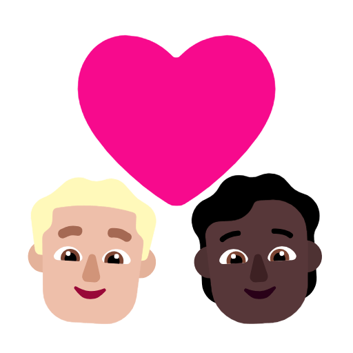 👨🏼‍❤️‍🧑🏿 Emoji Liebespaar: Mannn, Person, mittelhelle Hautfarbe, dunkle Hautfarbe Microsoft Windows 11 23H2.
