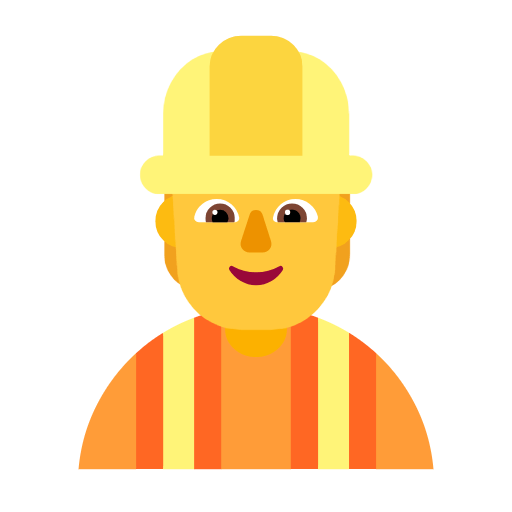👷 Emoji Trabalhador De Construção Civil na Microsoft Windows 11 23H2.
