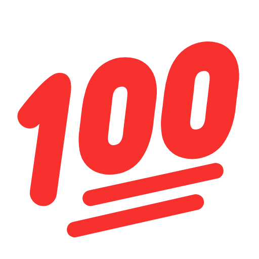 Emoji 💯 100 Punti su Microsoft Windows 11 23H2.