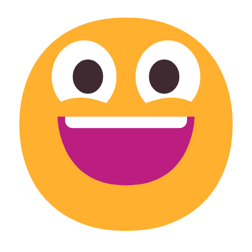 😃 Emoji grinsendes Gesicht mit großen Augen Microsoft Windows 11 23H2.