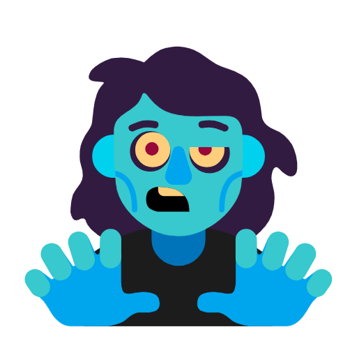 Emoji 🧟‍♀️ Zombie Donna su Microsoft Windows 11 23H2.