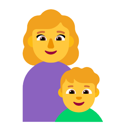 👩‍👦 Emoji Familia: Mujer Y Niño en Microsoft Windows 11 23H2.