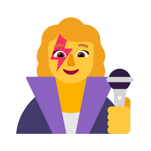👩‍🎤 Emoji Cantante Mujer en Microsoft Windows 11 23H2.