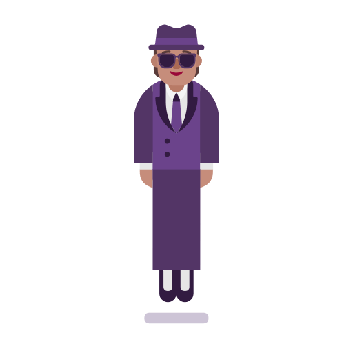 🕴🏽 Emoji schwebender Mann im Anzug: mittlere Hautfarbe Microsoft Windows 11 23H2.