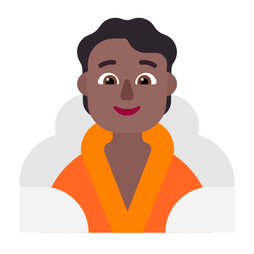 🧖🏾 Emoji Person in Dampfsauna: mitteldunkle Hautfarbe Microsoft Windows 11 23H2.