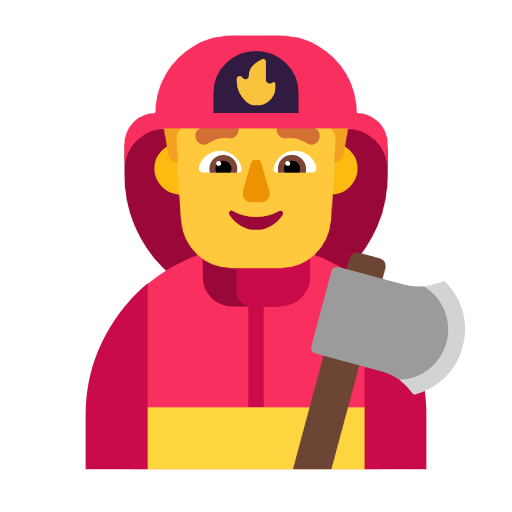 👨‍🚒 Emoji Feuerwehrmann Microsoft Windows 11 23H2.