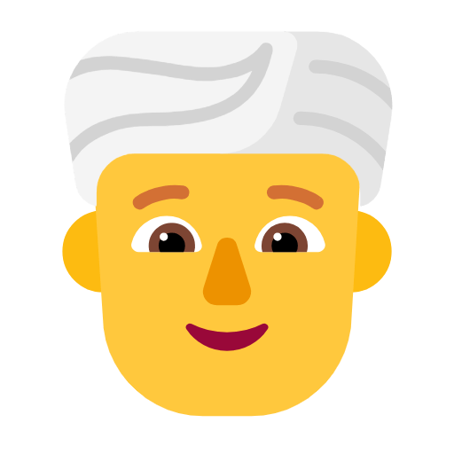 👳 Emoji Person mit Turban Microsoft Windows 11 23H2.