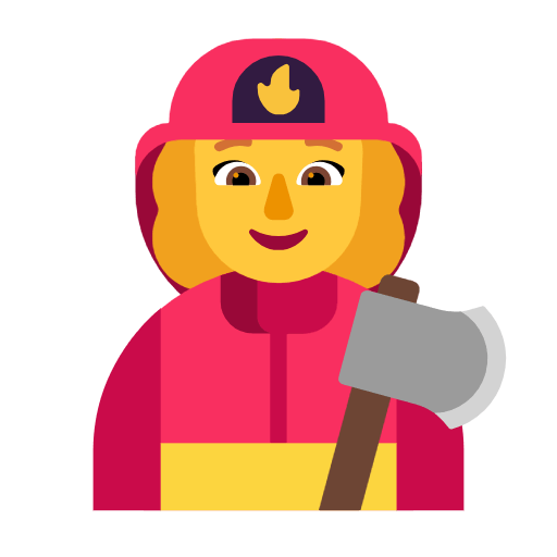 👩‍🚒 Emoji Feuerwehrfrau Microsoft Windows 11 23H2.