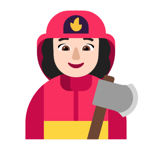 Émoji 👩🏻‍🚒 Pompier Femme : Peau Claire sur Microsoft Windows 11 23H2.