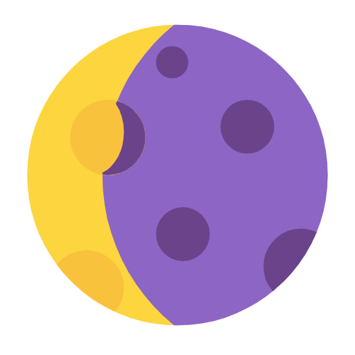 Emoji 🌘 Luna Calante su Microsoft Windows 11 23H2.