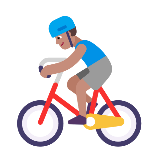 Emoji 🚴🏽‍♂️ Ciclista Uomo: Carnagione Olivastra su Microsoft Windows 11 23H2.