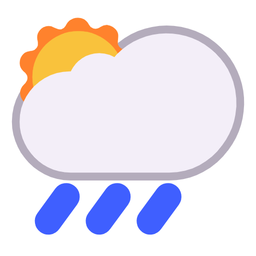 🌦️ Emoji Sol Detrás De Una Nube Con Lluvia en Microsoft Windows 11 23H2.