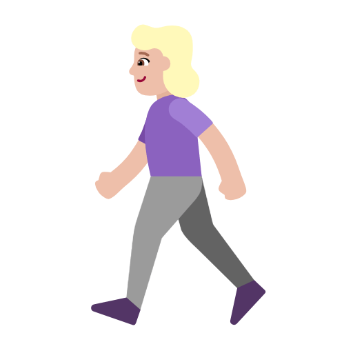 🚶🏼‍♀️ Emoji Mujer Caminando: Tono De Piel Claro Medio en Microsoft Windows 11 23H2.