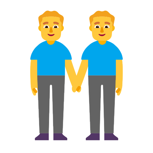 Emoji 👬 Due Uomini Che Si Tengono Per Mano su Microsoft Windows 11 23H2.