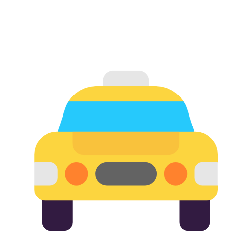 🚖 Emoji Vorderansicht Taxi Microsoft Windows 11 23H2.
