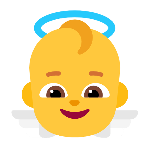 Emoji 👼 Angioletto su Microsoft Windows 11 23H2.