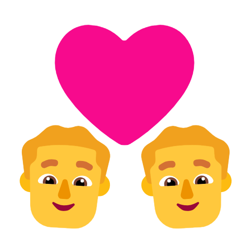 Emoji 👨‍❤️‍👨 Coppia Con Cuore: Uomo E Uomo su Microsoft Windows 11 23H2.