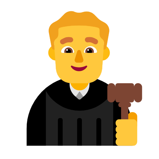 Emoji 👨‍⚖️ Giudice Uomo su Microsoft Windows 11 23H2.