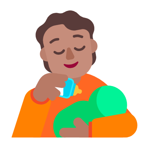 🧑🏽‍🍼 Emoji Persona Que Alimenta Al Bebé: Tono De Piel Medio en Microsoft Windows 11 23H2.