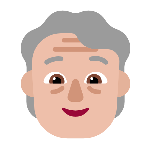 🧓🏼 Emoji älterer Erwachsener: mittelhelle Hautfarbe Microsoft Windows 11 23H2.