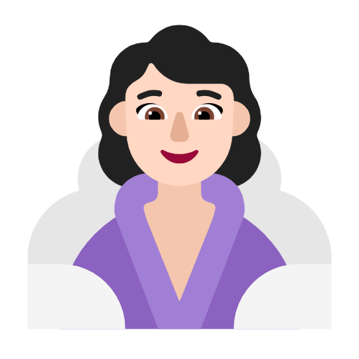 🧖🏻‍♀️ Emoji Mujer En Una Sauna: Tono De Piel Claro en Microsoft Windows 11 23H2.