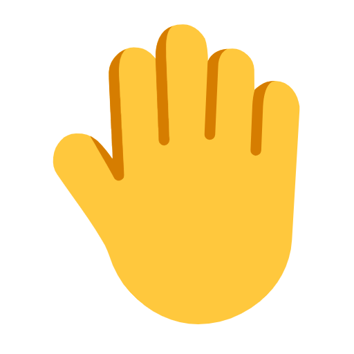 🤚 Emoji Dorso Da Mão Levantado na Microsoft Windows 11 23H2.