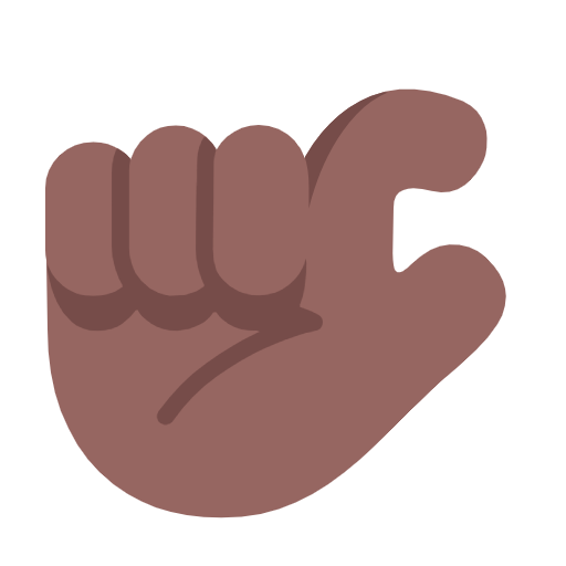 🤏🏾 Emoji Mão Beliscando: Pele Morena Escura na Microsoft Windows 11 23H2.