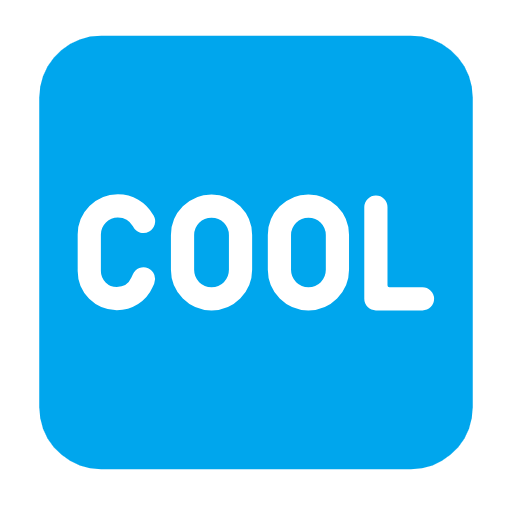 🆒 Emoji Wort „Cool“ in blauem Quadrat Microsoft Windows 11 23H2.