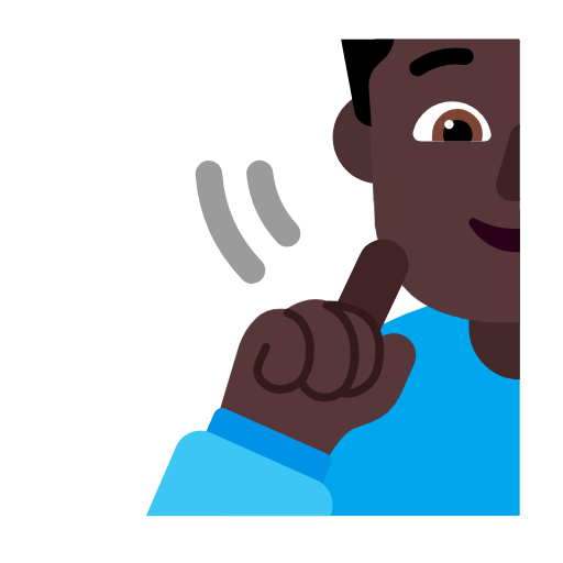Emoji 🧏🏿‍♀️ Donna Con Problemi Di Udito: Carnagione Scura su Microsoft Windows 11 23H2.