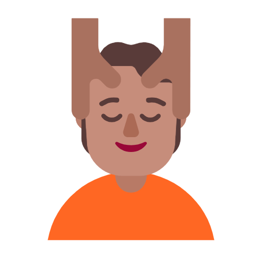 💆🏽 Emoji Persona Recibiendo Masaje: Tono De Piel Medio en Microsoft Windows 11 23H2.