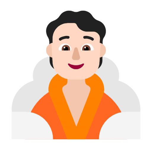 🧖🏻 Emoji Person in Dampfsauna: helle Hautfarbe Microsoft Windows 11 23H2.