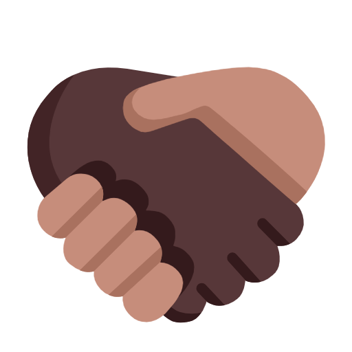 🫱🏿‍🫲🏽 Emoji Handschlag: dunkle Hautfarbe, mittlere Hautfarbe Microsoft Windows 11 23H2.