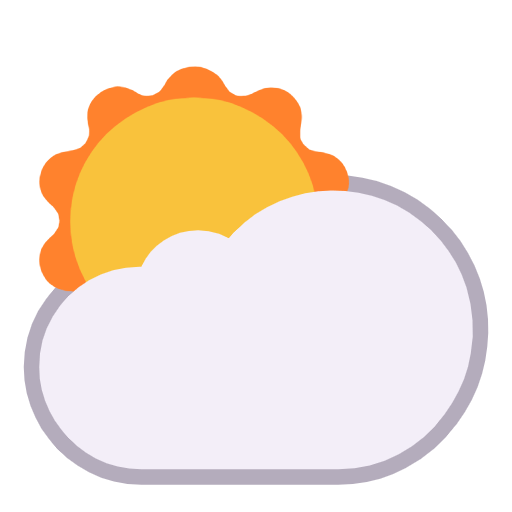 ⛅ Emoji Sol Detrás De Una Nube en Microsoft Windows 11 23H2.