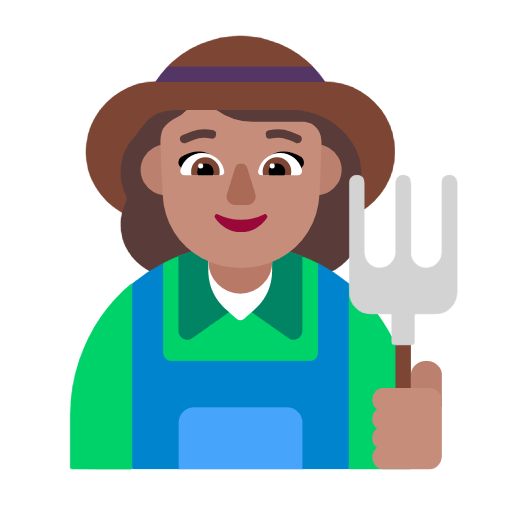 👩🏽‍🌾 Emoji Agricultora: Tono De Piel Medio en Microsoft Windows 11 23H2.