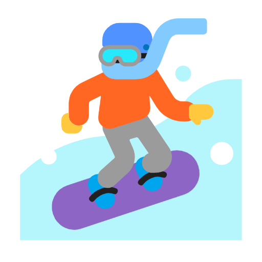 Émoji 🏂 Snowboardeur sur Microsoft Windows 11 23H2.
