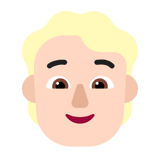 👱🏻 Emoji Person: helle Hautfarbe, blondes Haar Microsoft Windows 11 23H2.