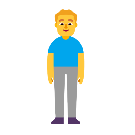Emoji 🧍‍♂️ Uomo In Piedi su Microsoft Windows 11 23H2.