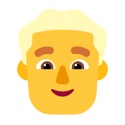 👱‍♂️ Emoji Mann: blond Microsoft Windows 11 23H2.
