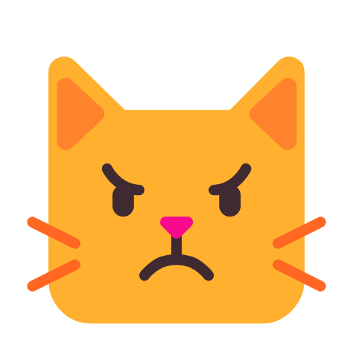 😾 Emoji Gato Enfadado en Microsoft Windows 11 23H2.