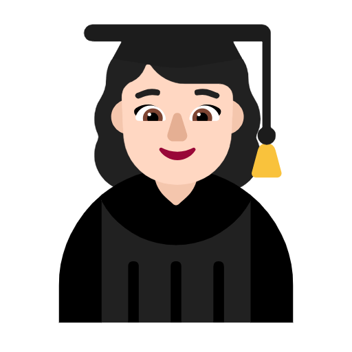 Emoji 👩🏻‍🎓 Studentessa: Carnagione Chiara su Microsoft Windows 11 23H2.