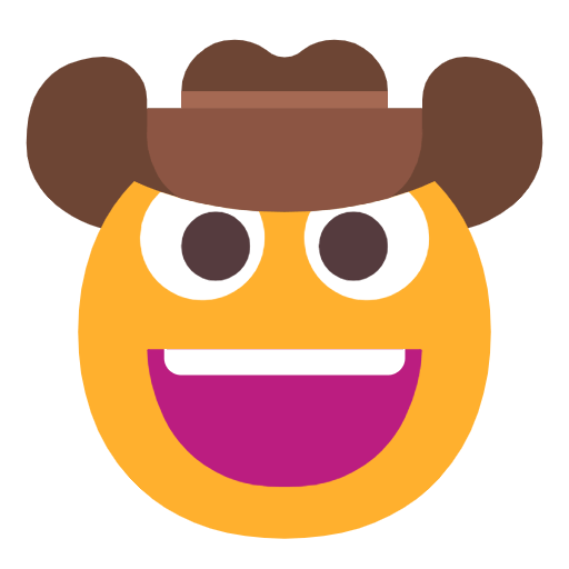 Gesicht mit Cowboyhut