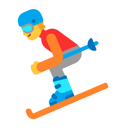 ⛷️ Emoji Esquiador en Microsoft Windows 11 23H2.