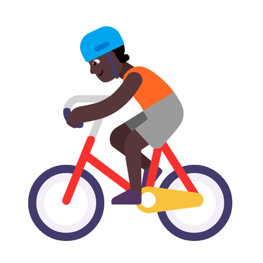 🚴🏿 Emoji Persona En Bicicleta: Tono De Piel Oscuro en Microsoft Windows 11 23H2.
