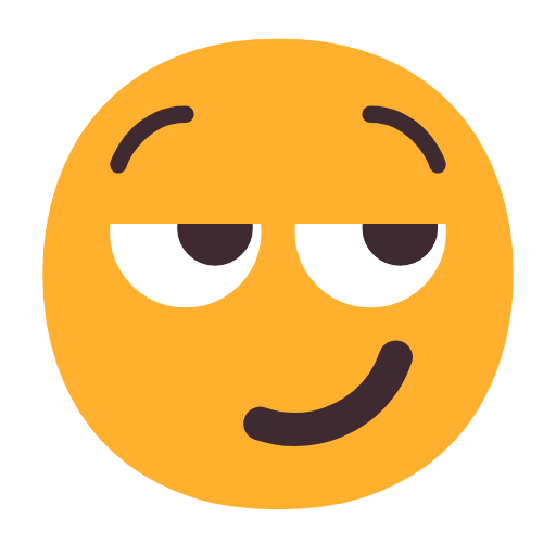 😏 Emoji Rosto Com Sorriso Maroto na Microsoft Windows 11 23H2.